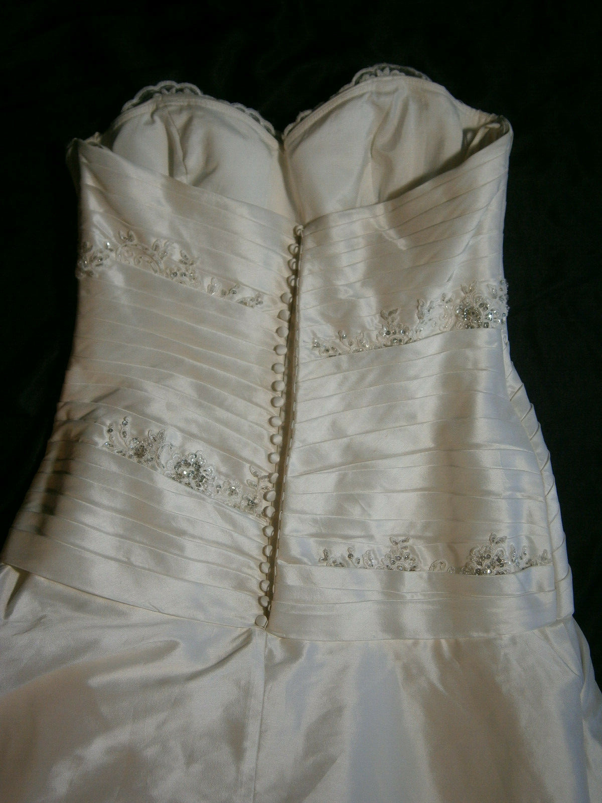 San Patrick Almeria Wedding Ball Gown Dress 14 Lace Taffeta Ruching Bling NWT