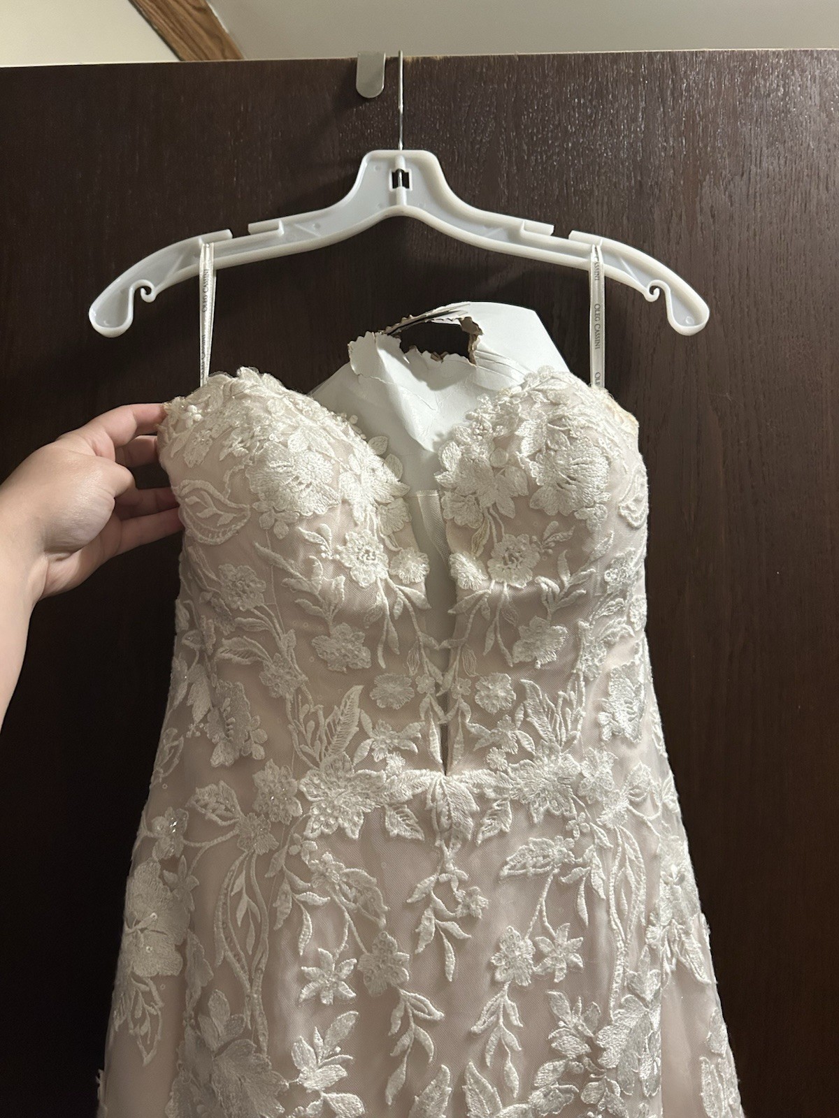 White/light Pink Wedding Dress