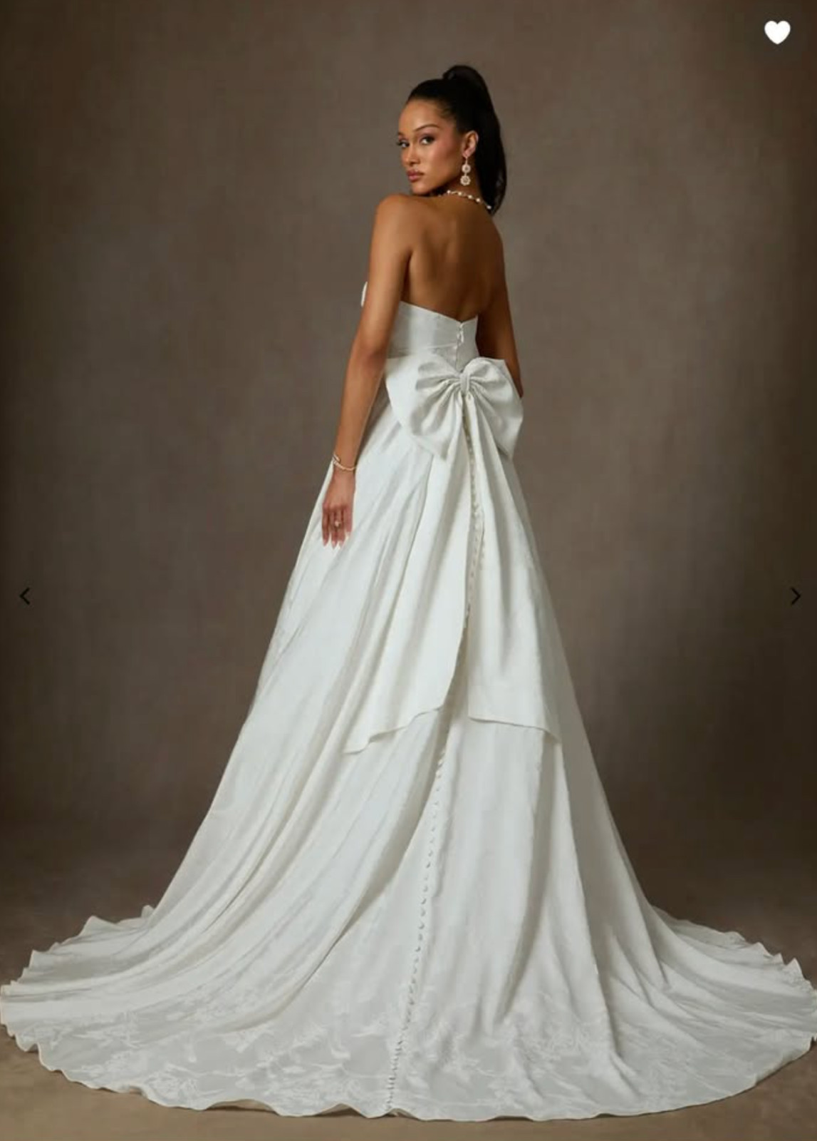 NWT! Gorgeous Floral Jacquard Wedding Dress – Size 18 – White – Strapless