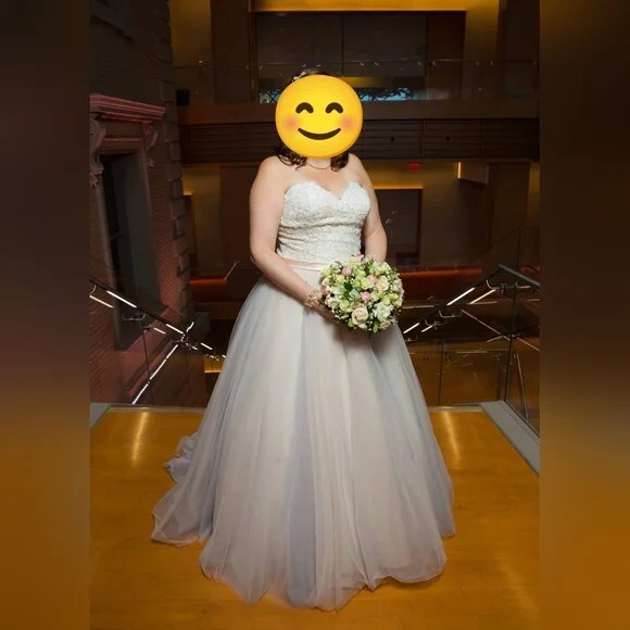 Allure Romance Strapless Nontraditional Ballgown Wedding Dress Item 2853
