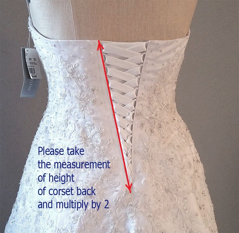 Orange Satin Corset Loops Lacing Looping Corset Back Lace-Up Zipper Replacement