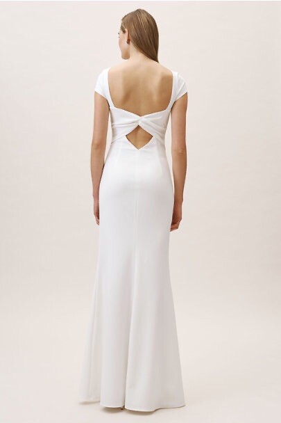 BHLDN Madison Maxi Dress Gown by Katie May Size 4 Ivory $280