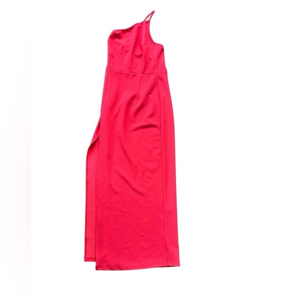 Abercrombie Asymmetrical One-Shoulder Maxi Dress Red Size Small Wedding Guest