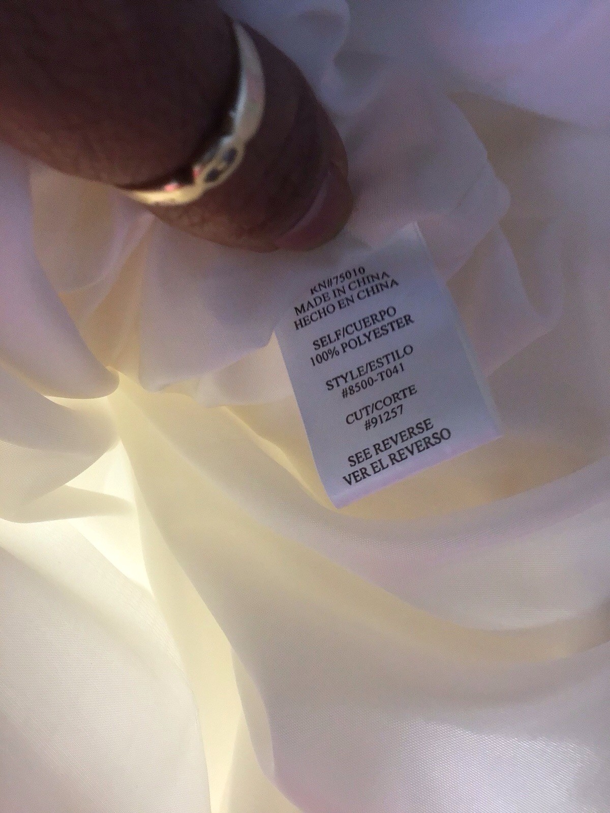Jodi Kristopher Satin Wedding Dress A Line Gown Wt Silver Sz 5