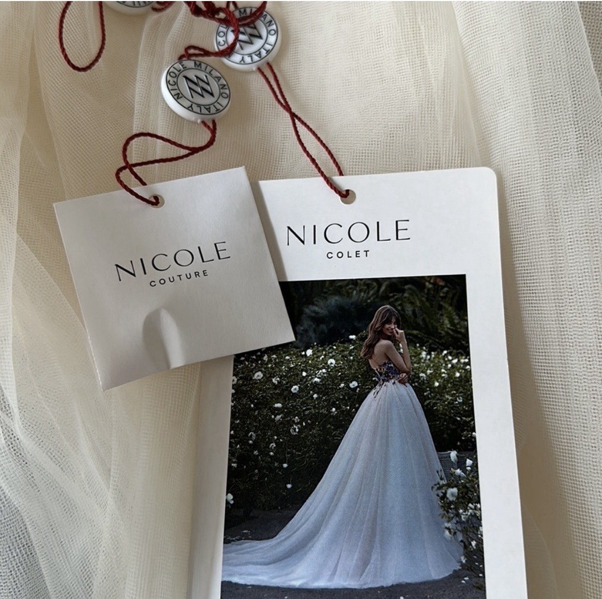 Nicole Colet Floral Wedding Dress Size 12