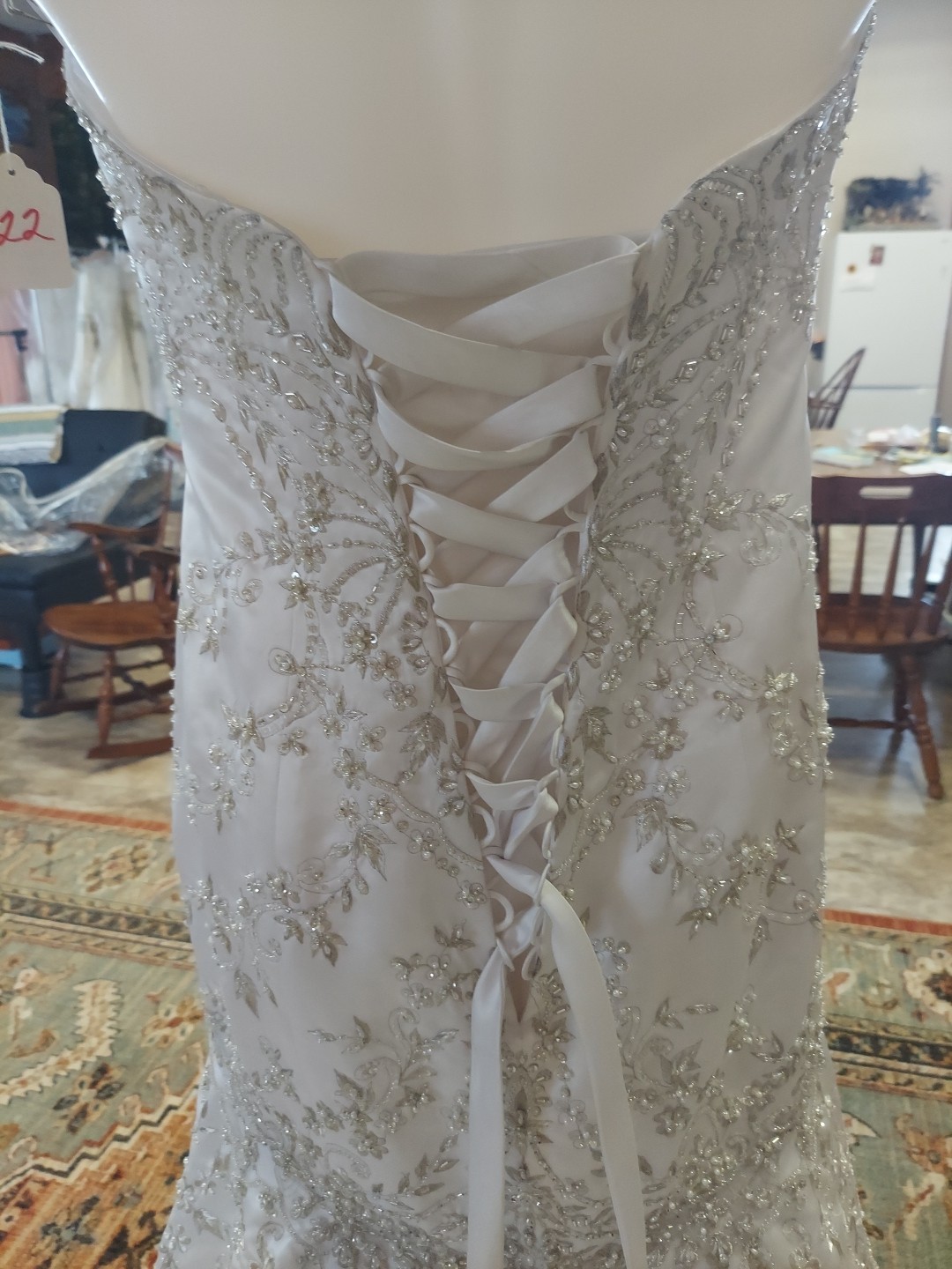 Morilee Adjustable Lacedownformfit Mermaid size12 High Intrigue Gem Pearl Bead