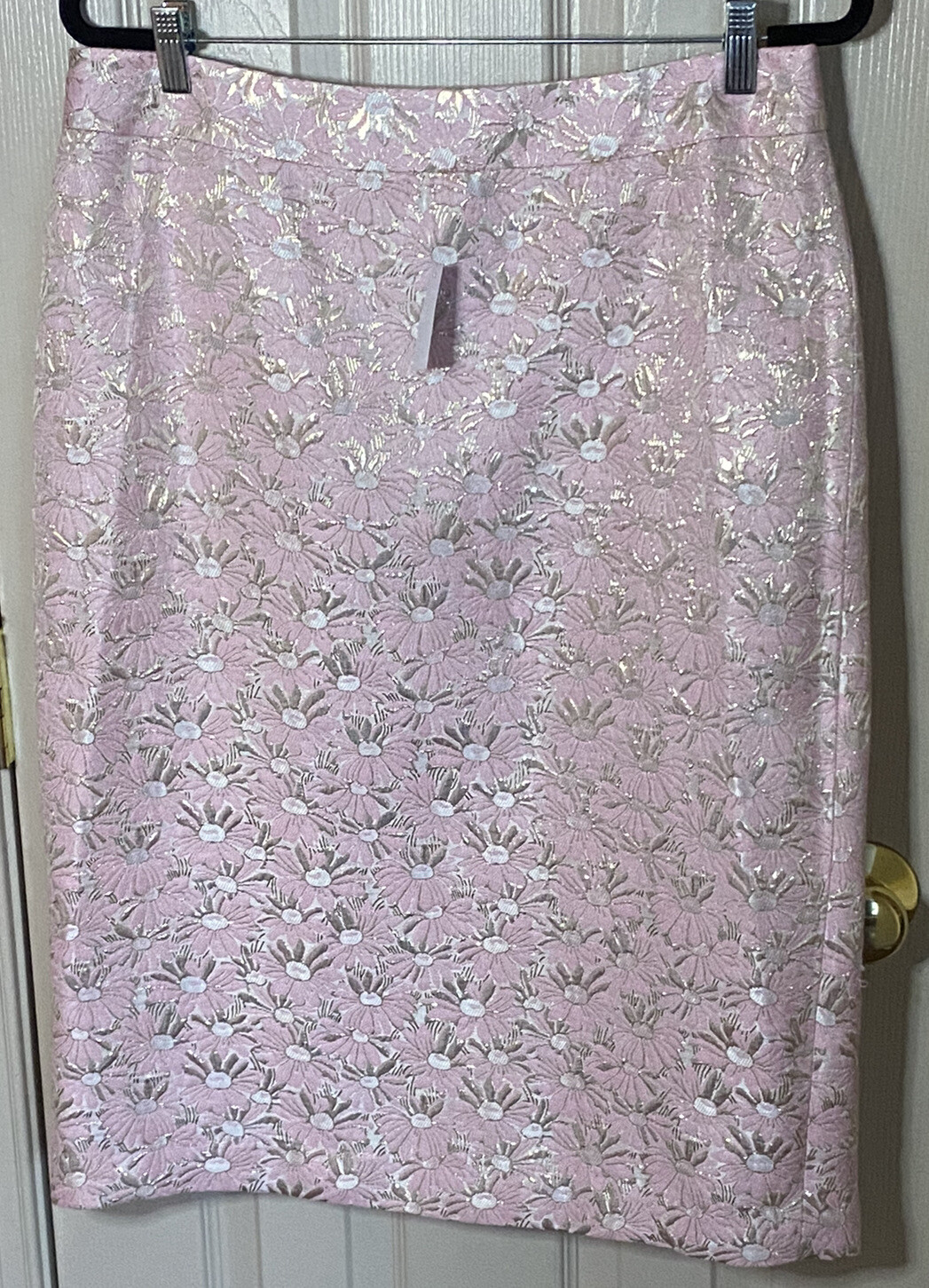 John Mayer WOMENS 2pc Suit pink Silver white Rhinestone Buttons Sz-12 NWT