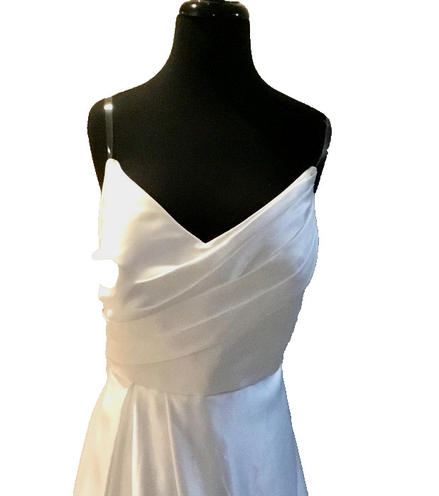 Wedding Dress Brand NWOT Ruch V-Neckline Corset Back/Side Slit(Off White)-Sz 22W