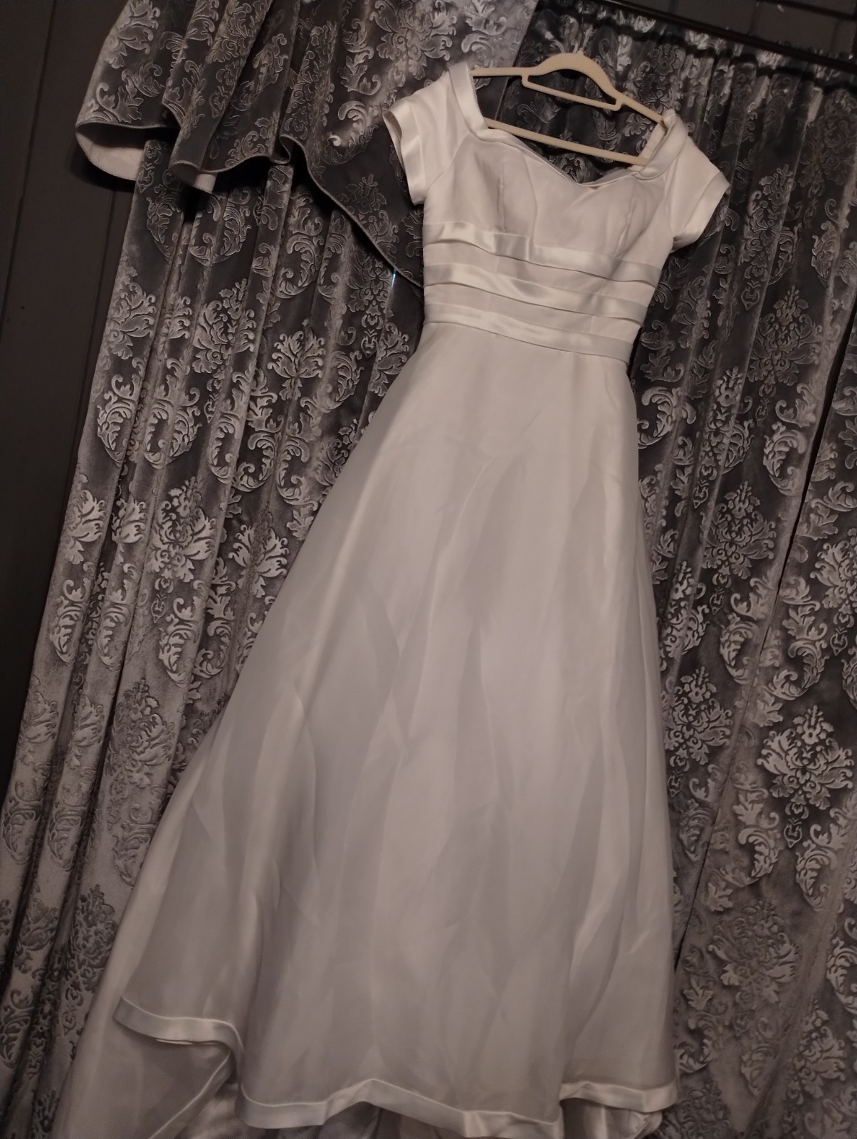 1990 Ashley Jordan Satin Organza Wedding Ballgown