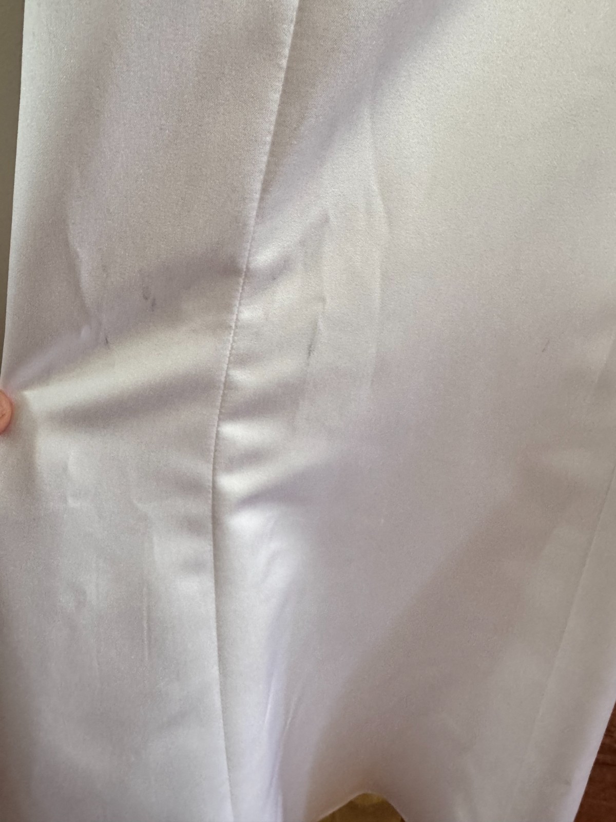 Vintage 90s/00s Alfred Angelo White Minimalist Dress/Gown w/Back Bow Detail