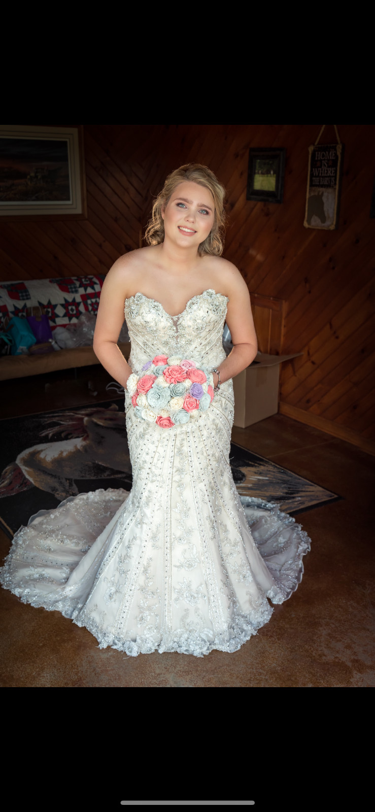 Ivory White Martina Liana Wedding Dress size 10