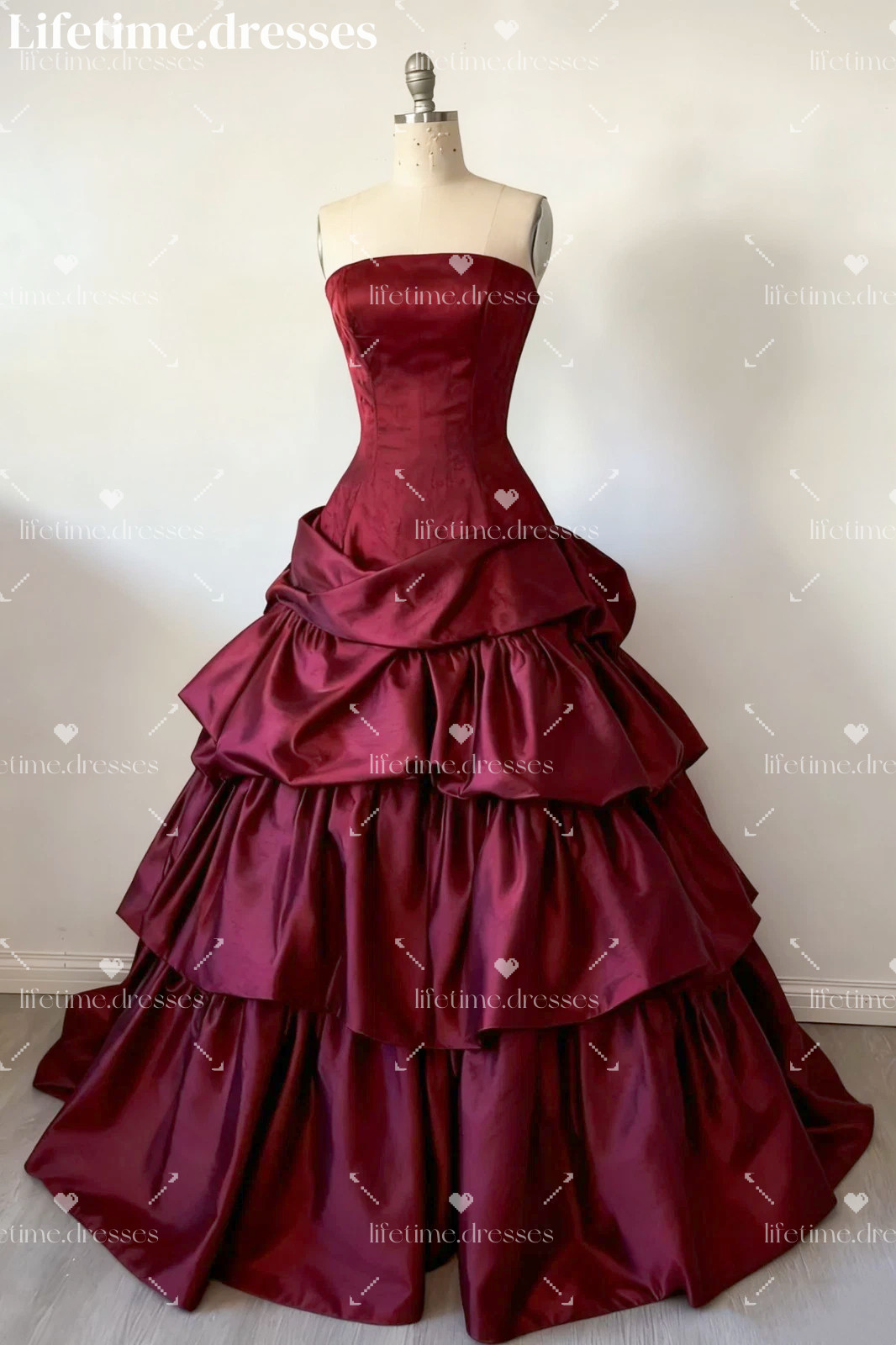 Satin Wedding Dresses A Line 1970s Custom Color Purple Victorian Bridal Gowns