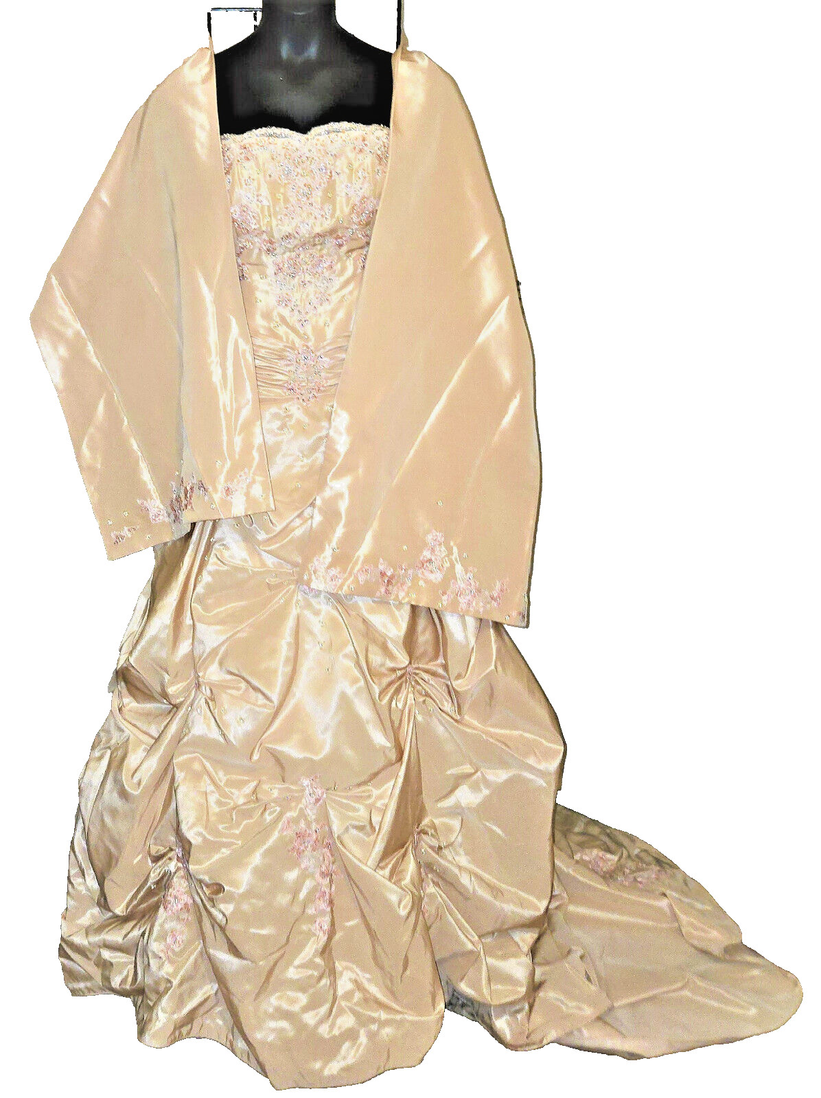 Mary’s Import Braidal Gown 4pc. size 14 Biege