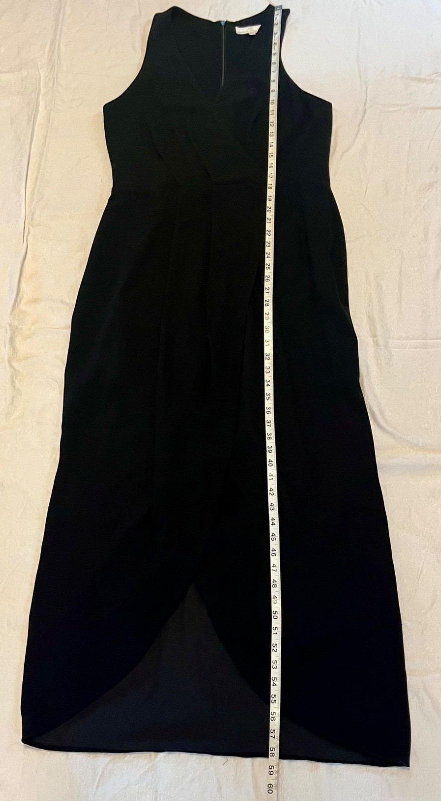 Dress The Population Black Ariel Faux Wrap Sleeveless Gown Maxi Dress XL