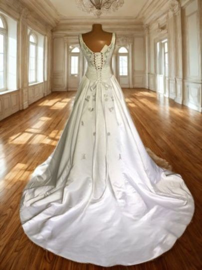 White 2 Piece Moonlight Couture Bridal gown with Swarovski Crystals