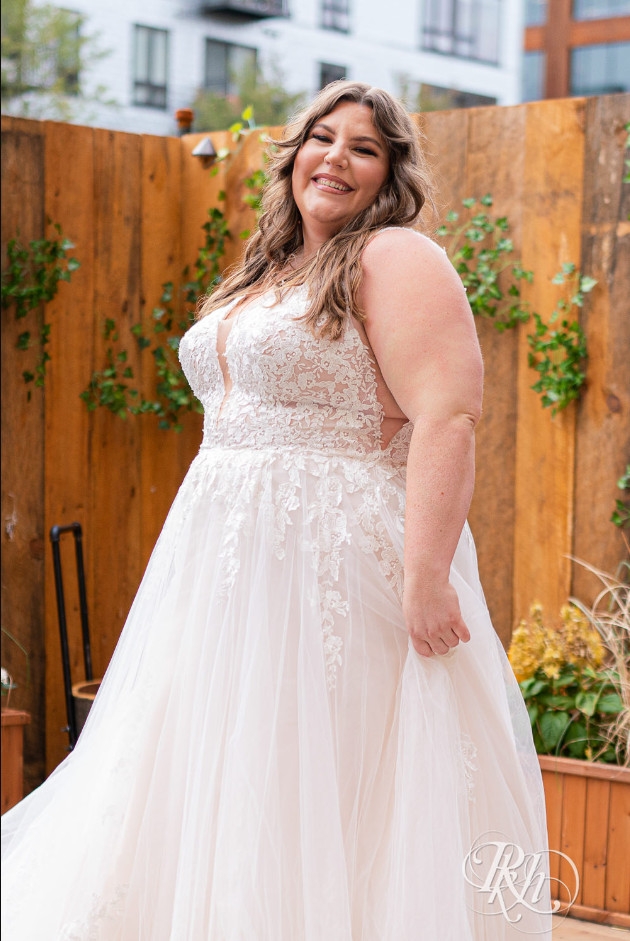 Plus Size Strapless Ruffled Ball Gown Wedding Dress Crystal Beaded Sash Train
