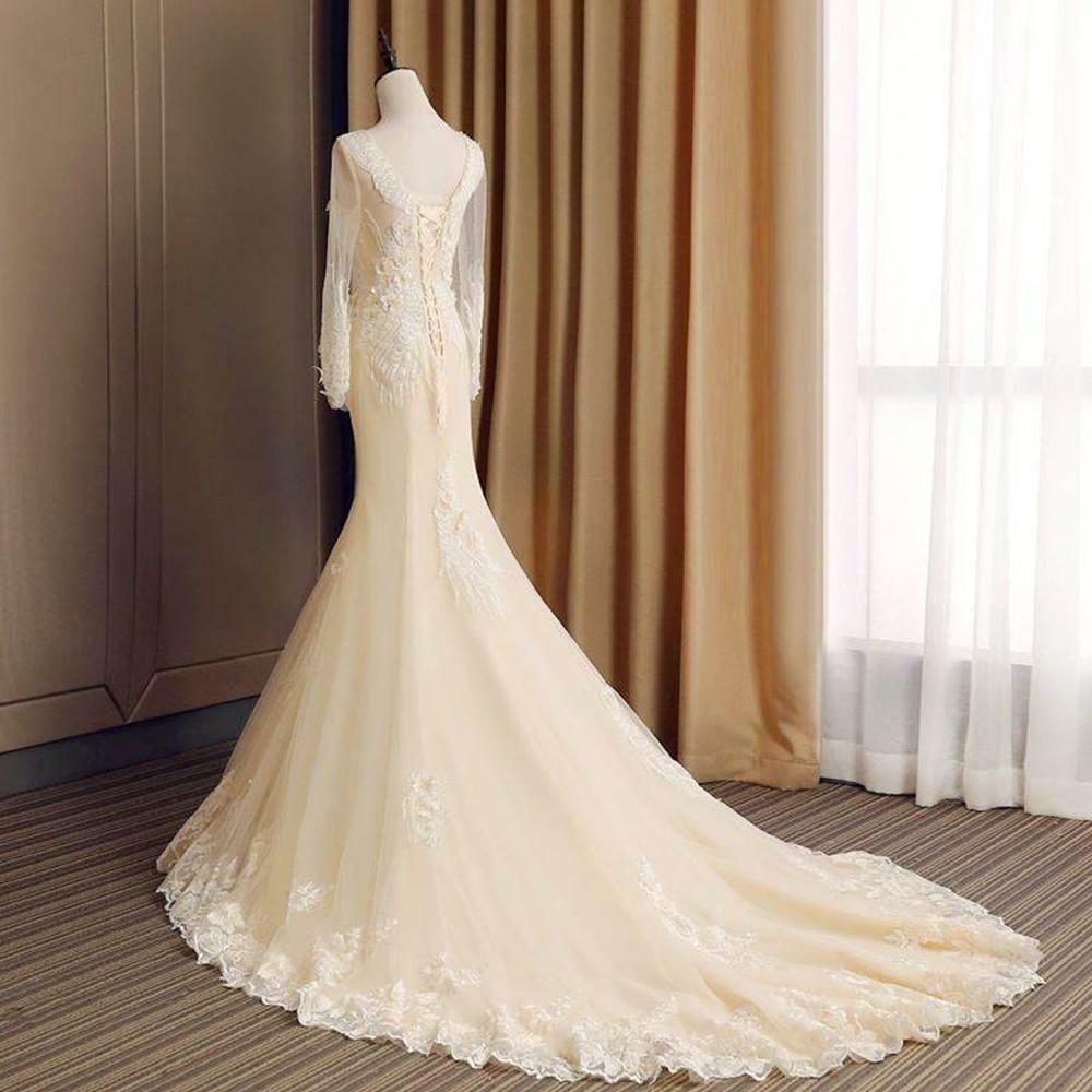 Gorgeous Long Sleeve Mermaid Wedding Dress
