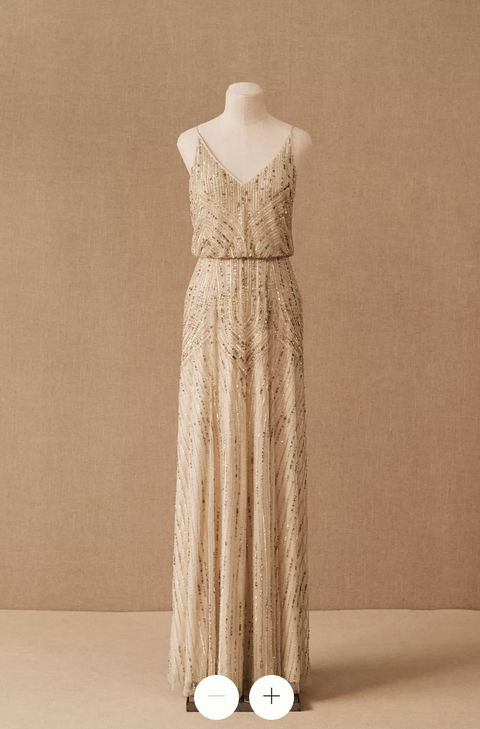 New Fidelia Art Deco-style beaded dress by BHLDN / Anthropologie – never-worn