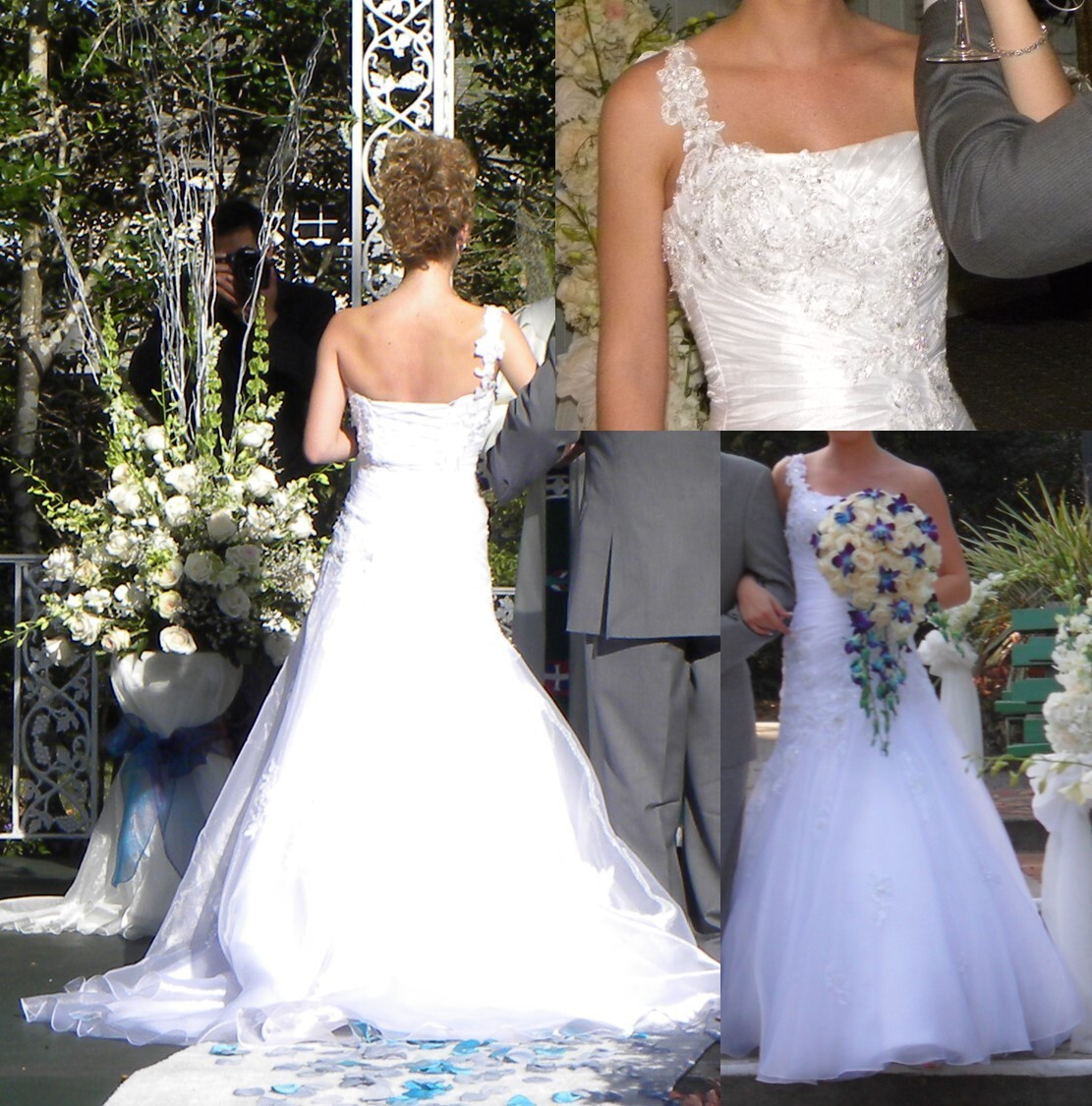 Maggie Sottero Haute Couture Imperial Gown Off Shoulder Wedding Dress Size 0