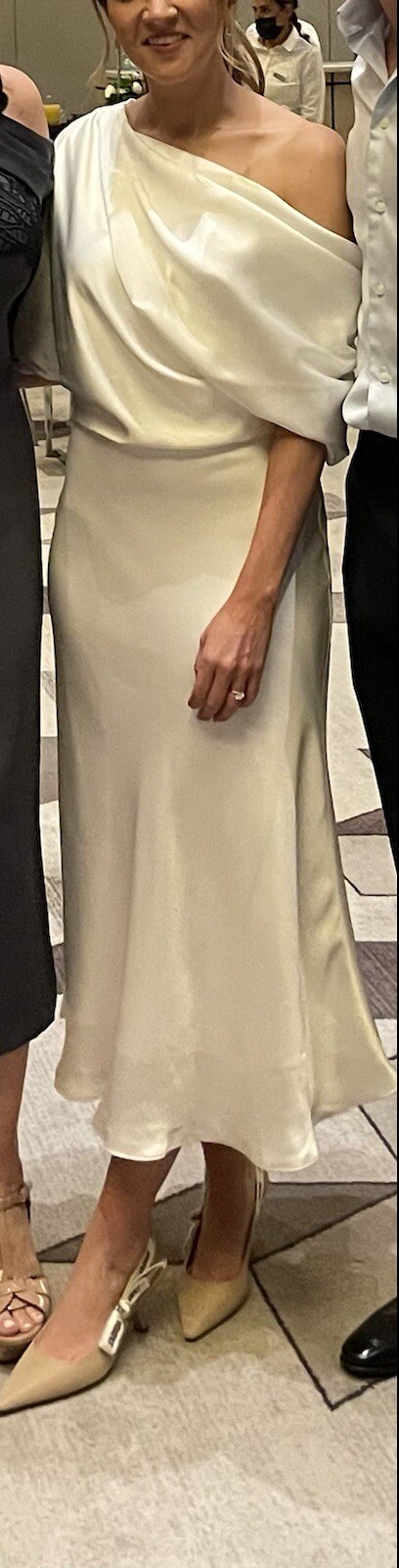 Amsale Draped bodice dress Size S