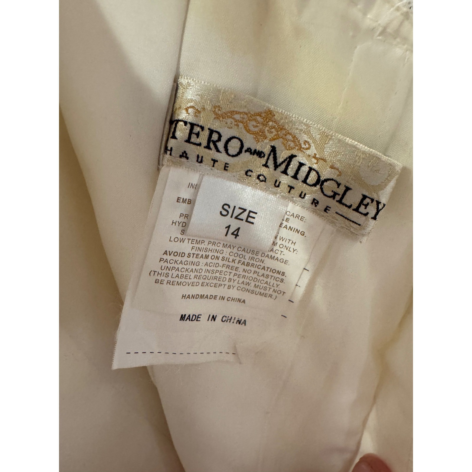 Sottero and Midgley Haute Couture Beaded Mermaid Wedding Dress Ivory Size 14