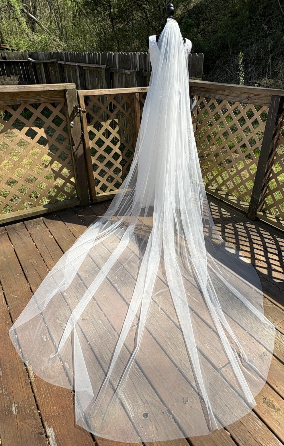 Union Made Vintage Wedding Bridal Gown Chiffon Ivory Lace Floral Unique Sleeves