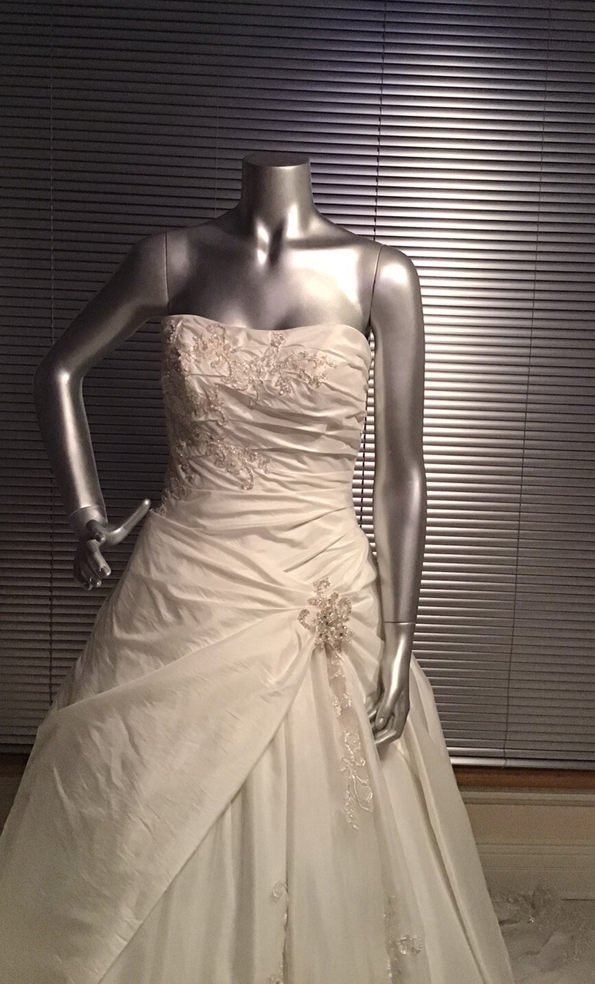 New Long Trailing Wedding Gown Dress Ivory Size10 Dress Easy To Carry .