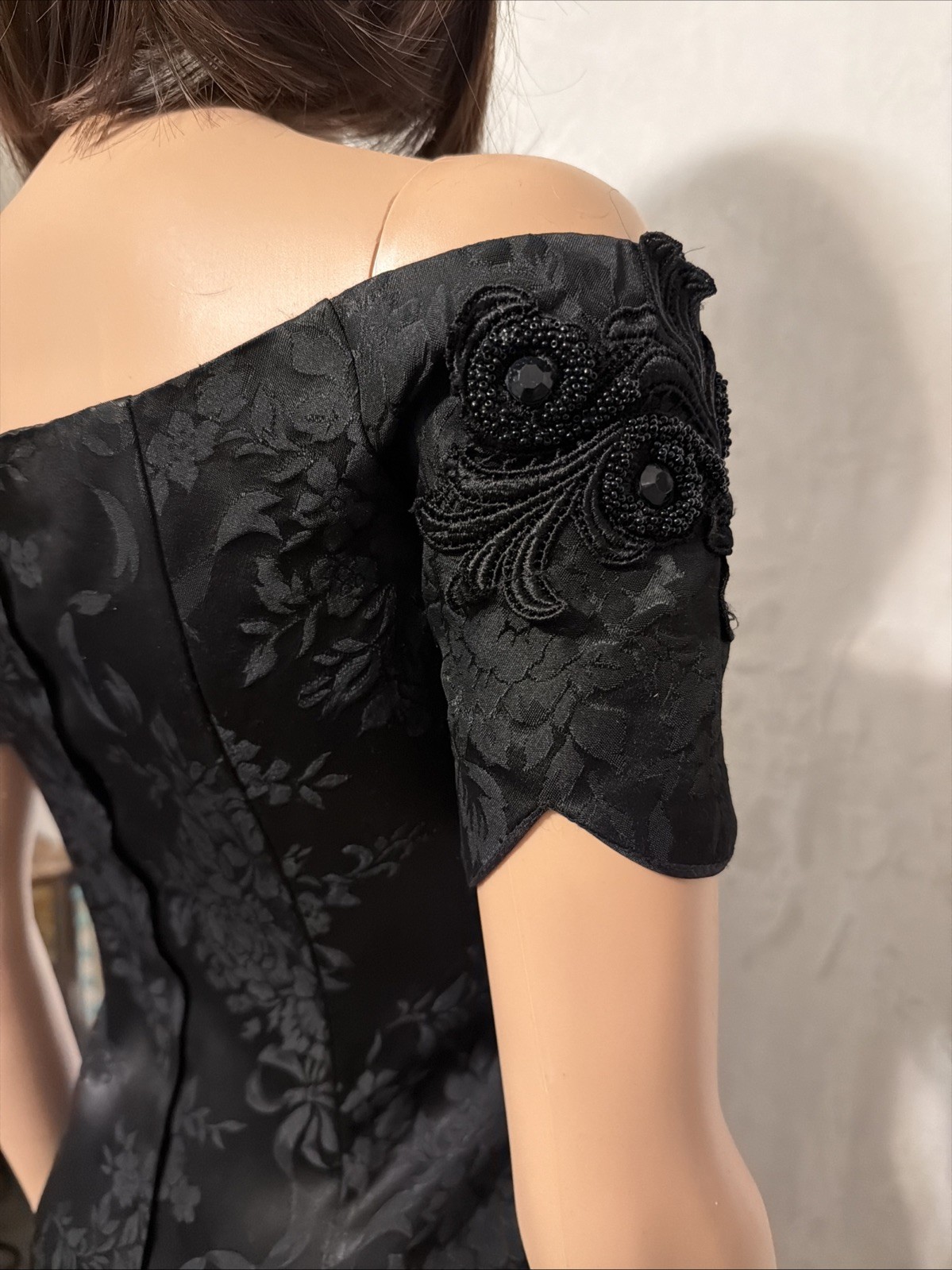 Scott Mcclintock VTG Classy Off Shoulder Little Black Dress Cocktail Event 8