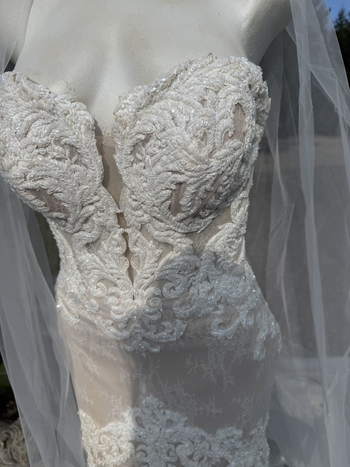 Great Martina Liana 1012 Corset Fitted Lace Bridal Wedding Dress Gown Orig $4500