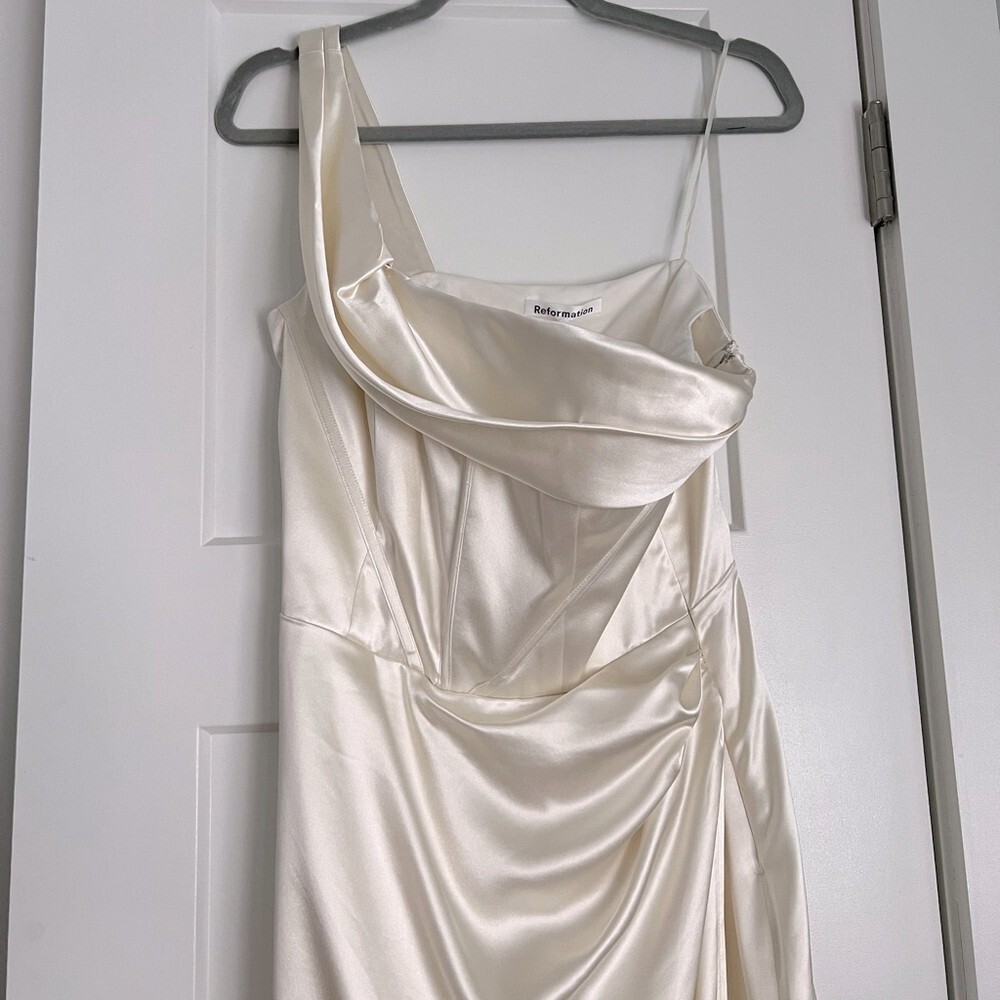 Reformation Eisa Silk Wedding Dress Ivory White Bridal NEW with tags