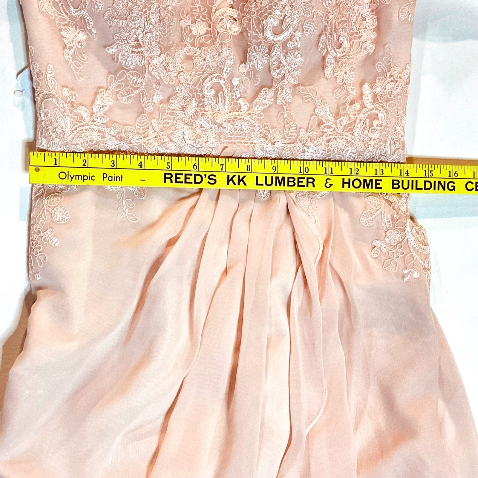 Azazie Calanthe Women’s Formal Dress Blushing Pink A-Line Scoop Chiffon Dress 2
