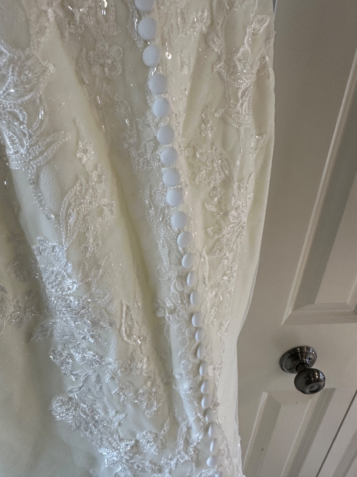 Martina Liana Ivory Lace Wedding Dress 1305 Sz 8 New Never Worn RV $3300
