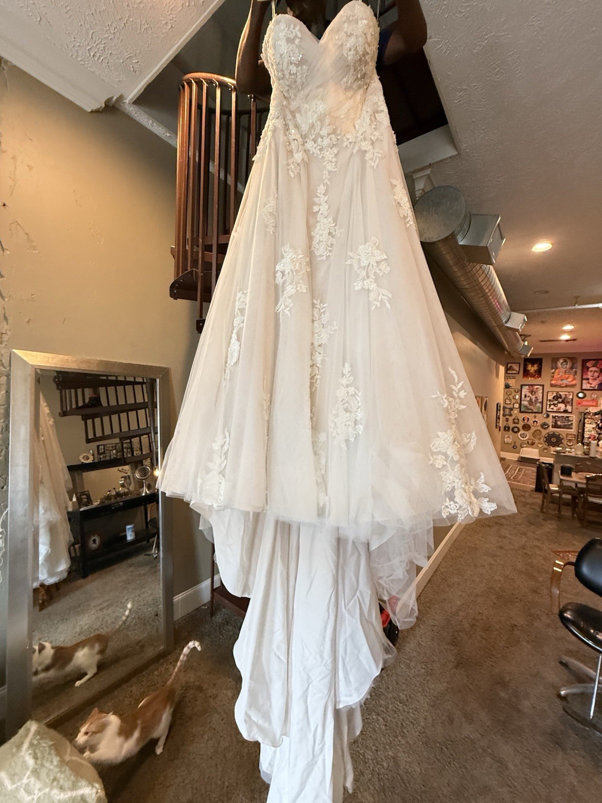 Morilee by Madeline Gardner A-Line Sweetheart Ivory Lace Tulle Dress 20