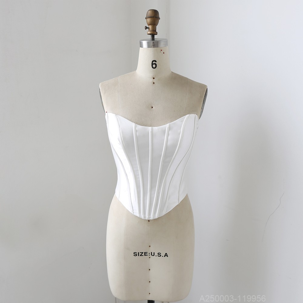 New Mikado Corset With Bones For Wedding Dress