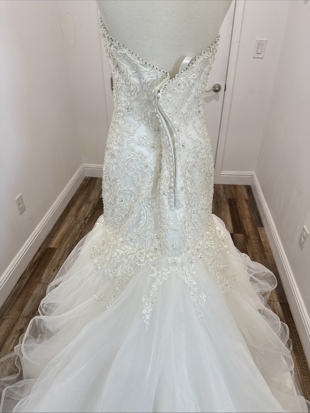 Wedding Dress Size 14 Off White Color