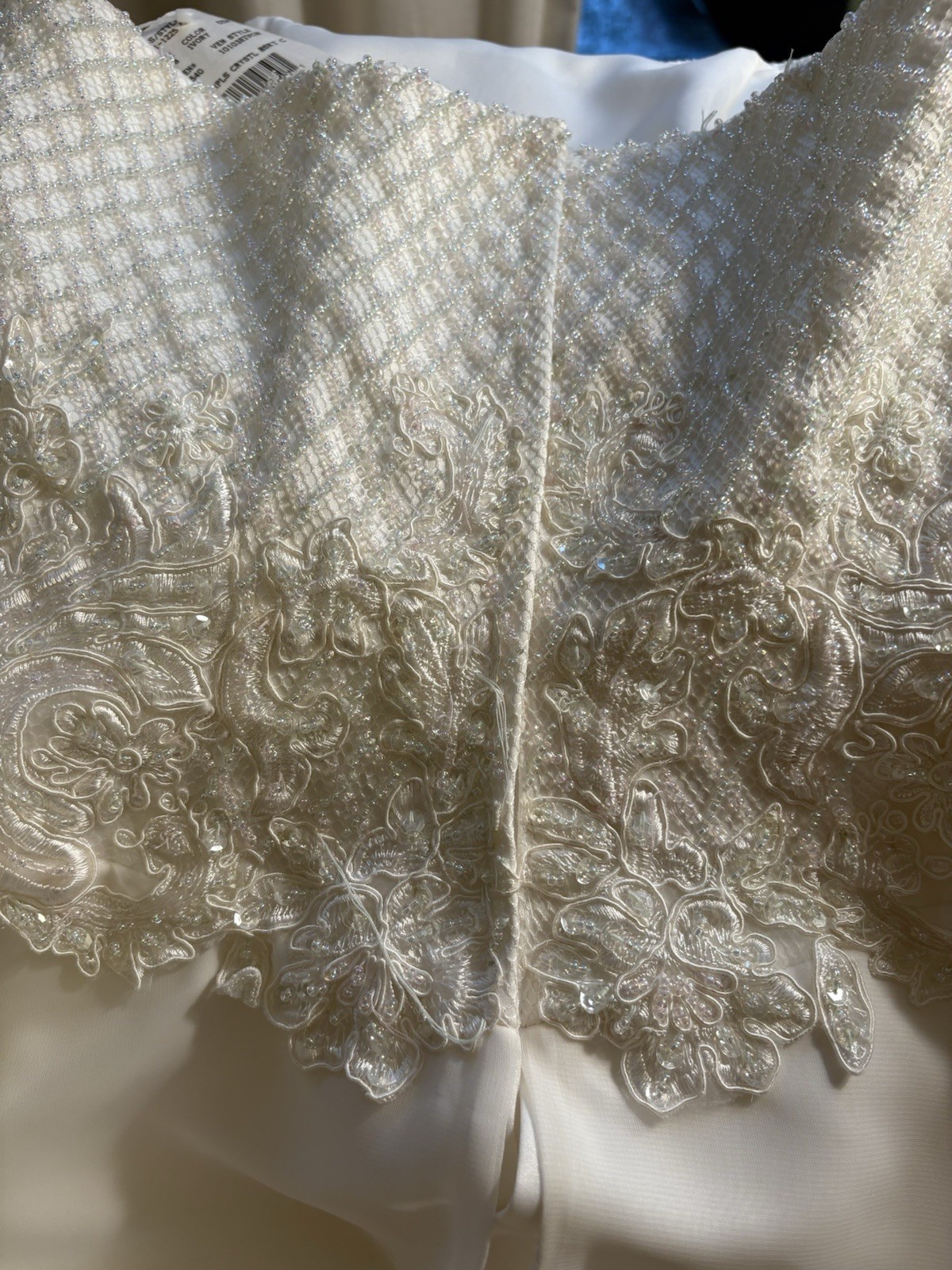 Stunning Bridal Gown W Beautiful Beaded Bodice, Strapless/never Worn Style, S 6