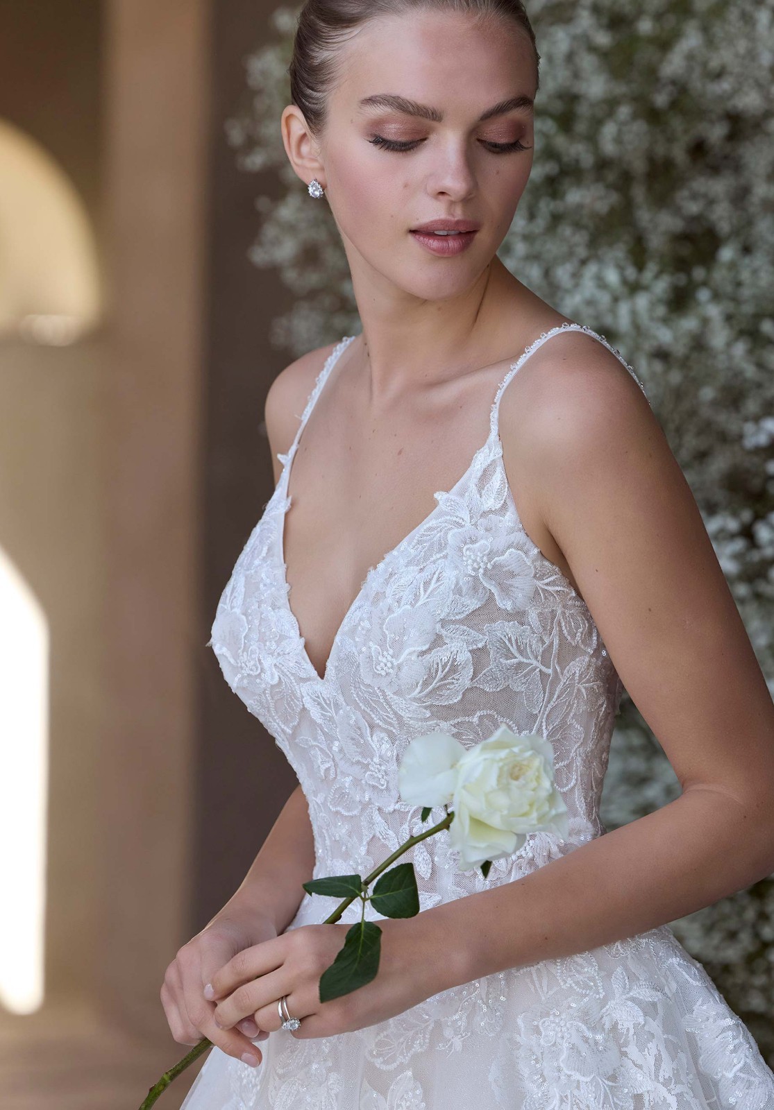 Breezy Floral Lace Wedding Dress Wedding Dress 32-60 Ivory Tailored