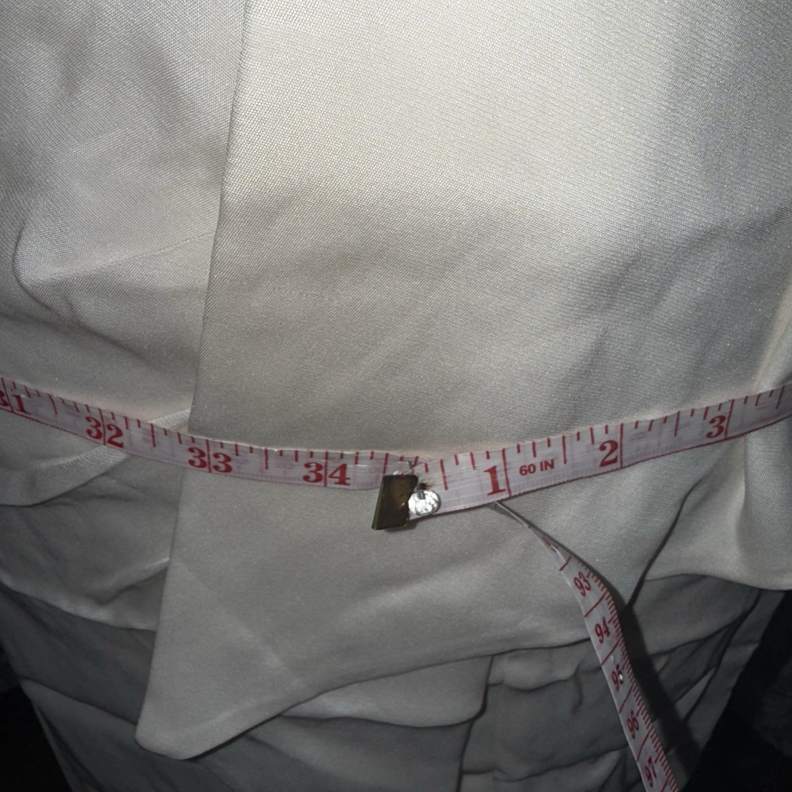 Ann Taylor Long Formal Wedding Bridal White Ivory With Silver Straps deess