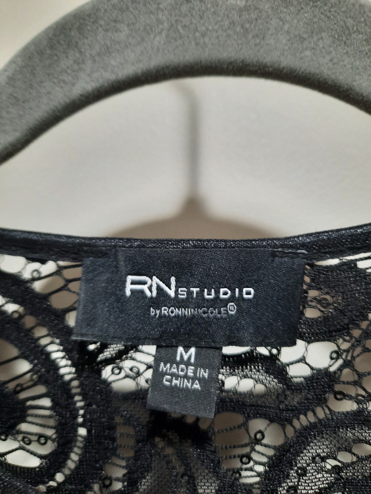 RNstudio Size Medium Formal Black Lace Sequence Shrug Wedding Nice Pretty