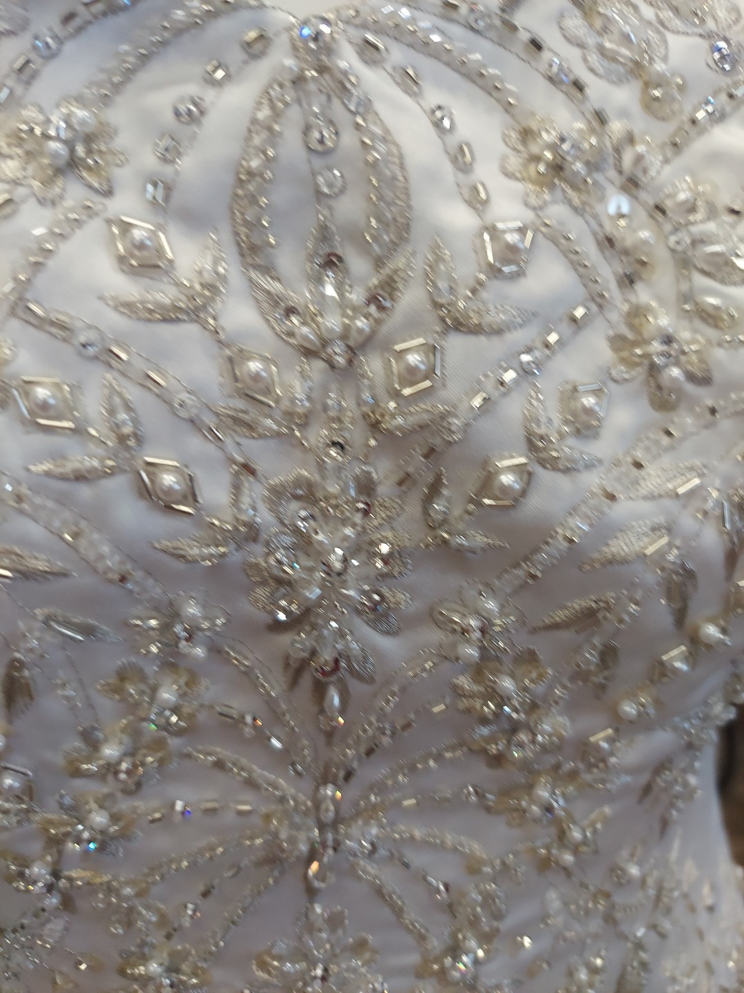 Morilee Adjustable Lacedownformfit Mermaid size12 High Intrigue Gem Pearl Bead