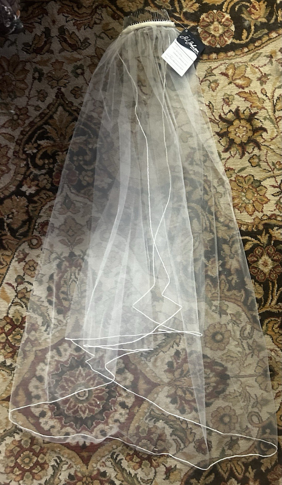 ALLURE 9459 WEDDING GOWN SIZE 10 CHAMPAGNE AND IVORY VEIL NEW WITH TAGS And BAG