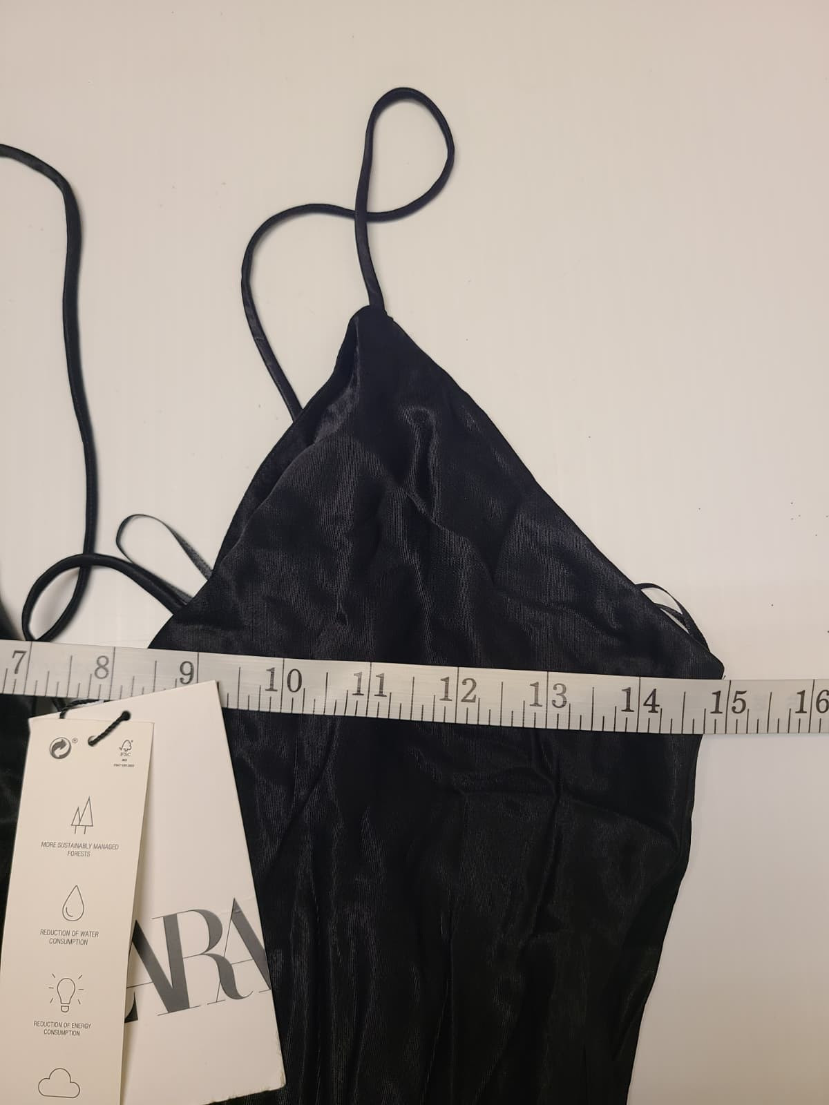 Zara NEW WITH TAG Satin Midi Dress Black Size M 4437/322/800
