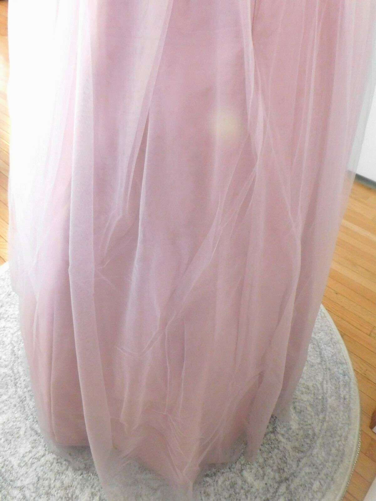 Vintage Floral Embroidered Mesh Sleeveless Polyester Cotton Wedding Dress XL