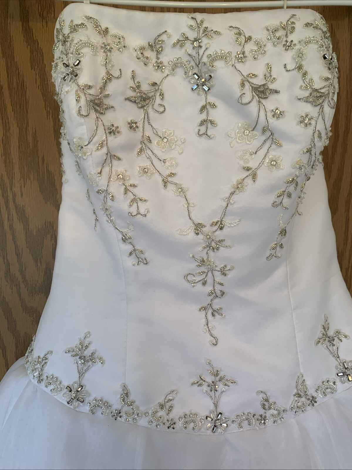 Casablanca Bridal Style 1690 White Size 6 But Altered Hippy Cinderella Strapless