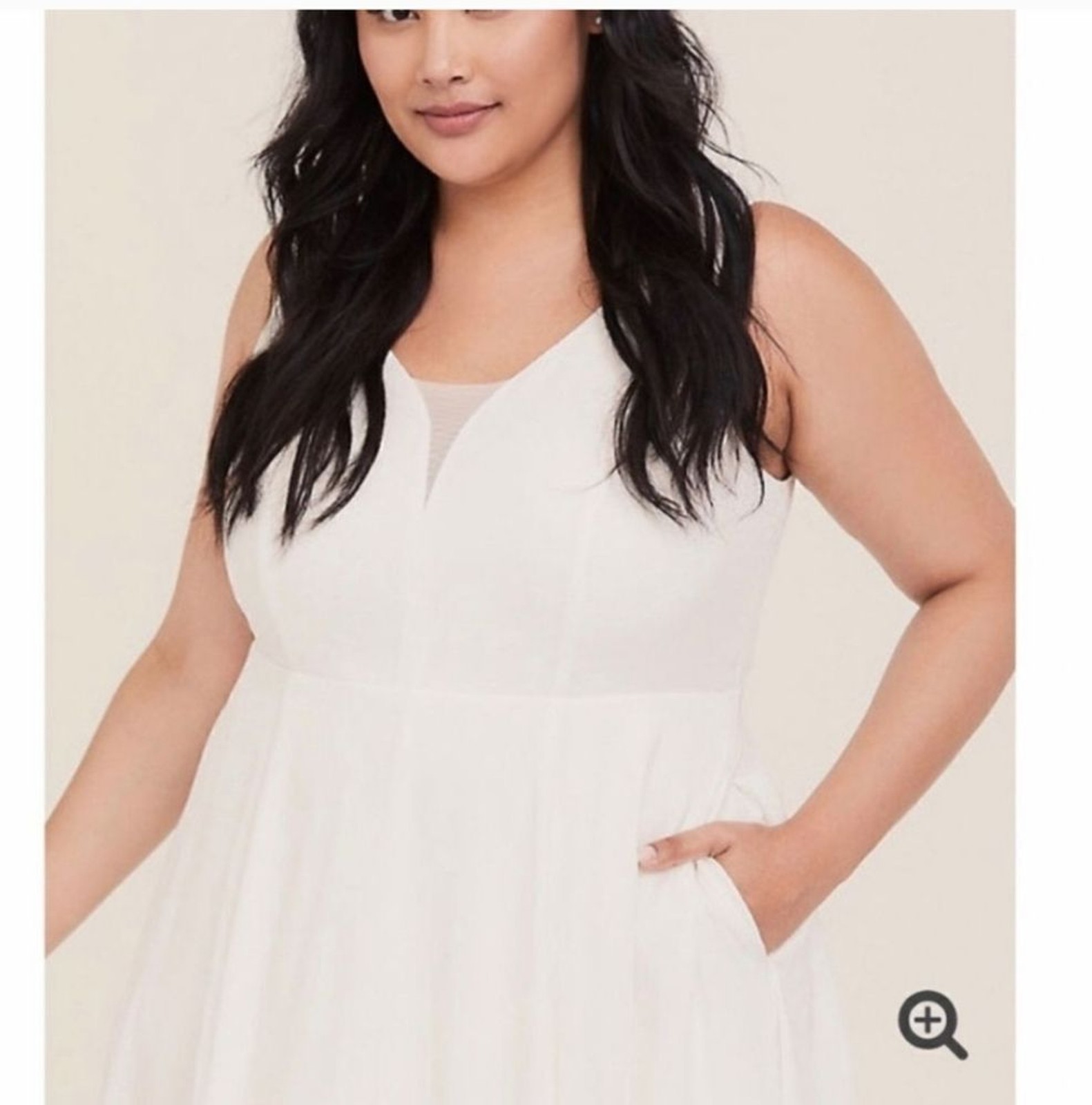 Torrid Jacquard Elegant White Ivory Maxi Dress Size 16