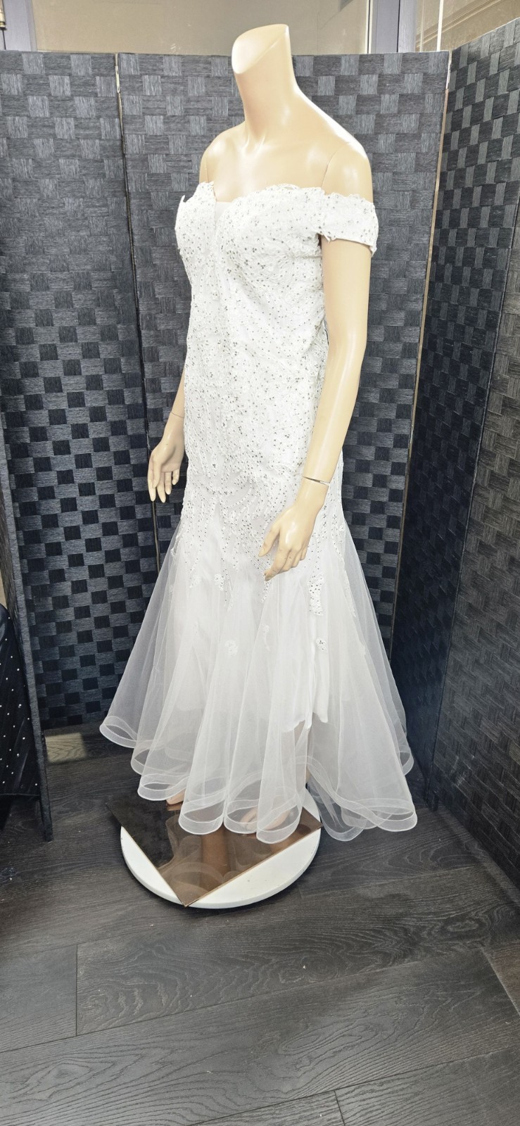 Unbranded White Sweetheart neckline off shoulder Lace corset Wedding Dress sz 6