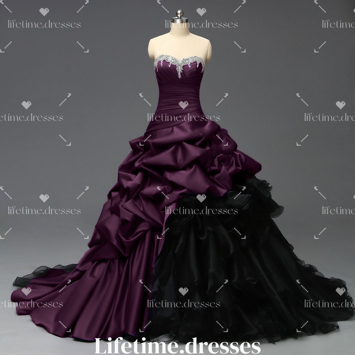 Vintage Wedding Dresses Satin Ruffles Taffeta Corset Victorian 50s Bridal Gowns