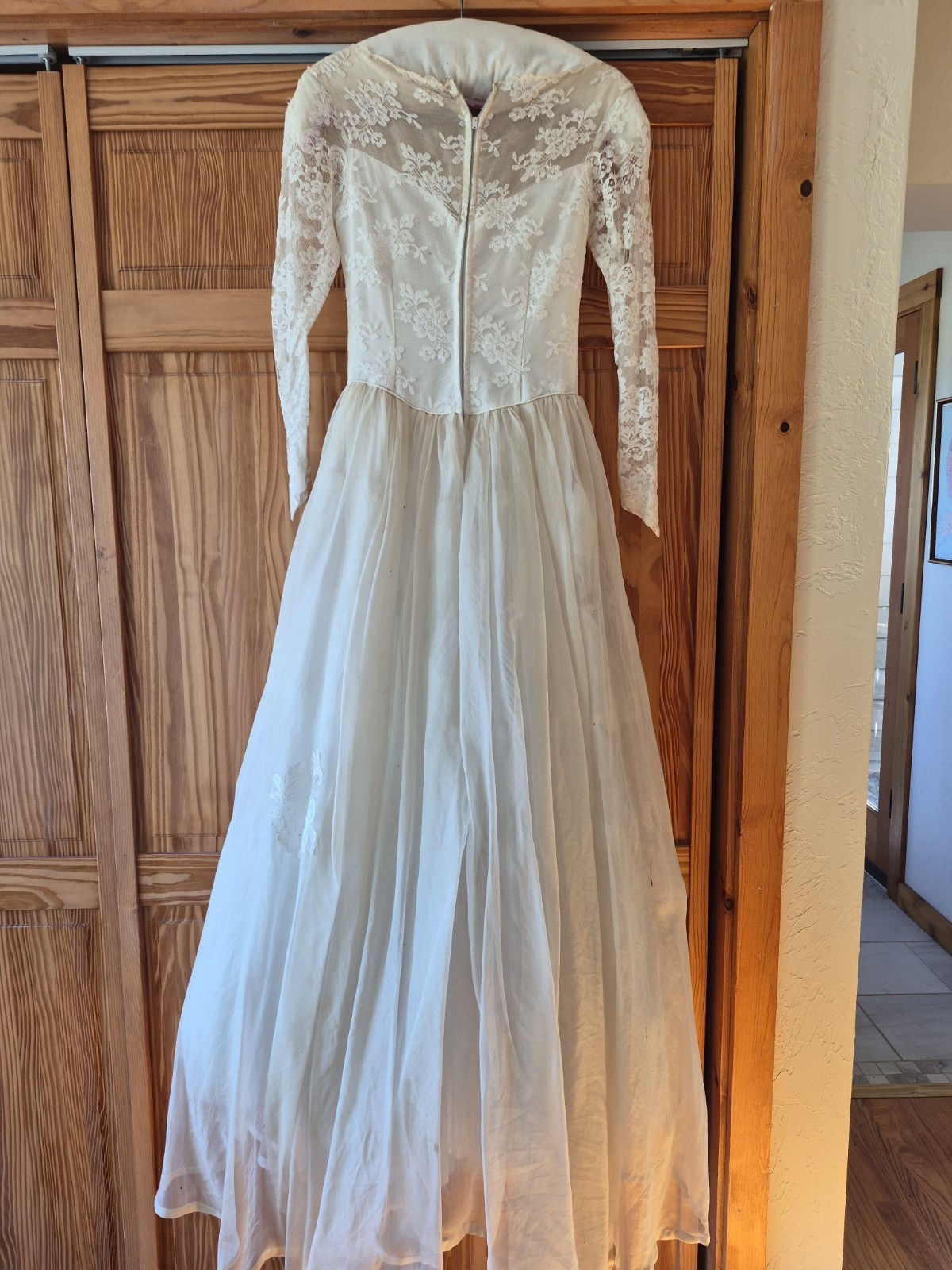 1950’s Boho Wedding Dress Butter Cream Fairytale Bridal Dress