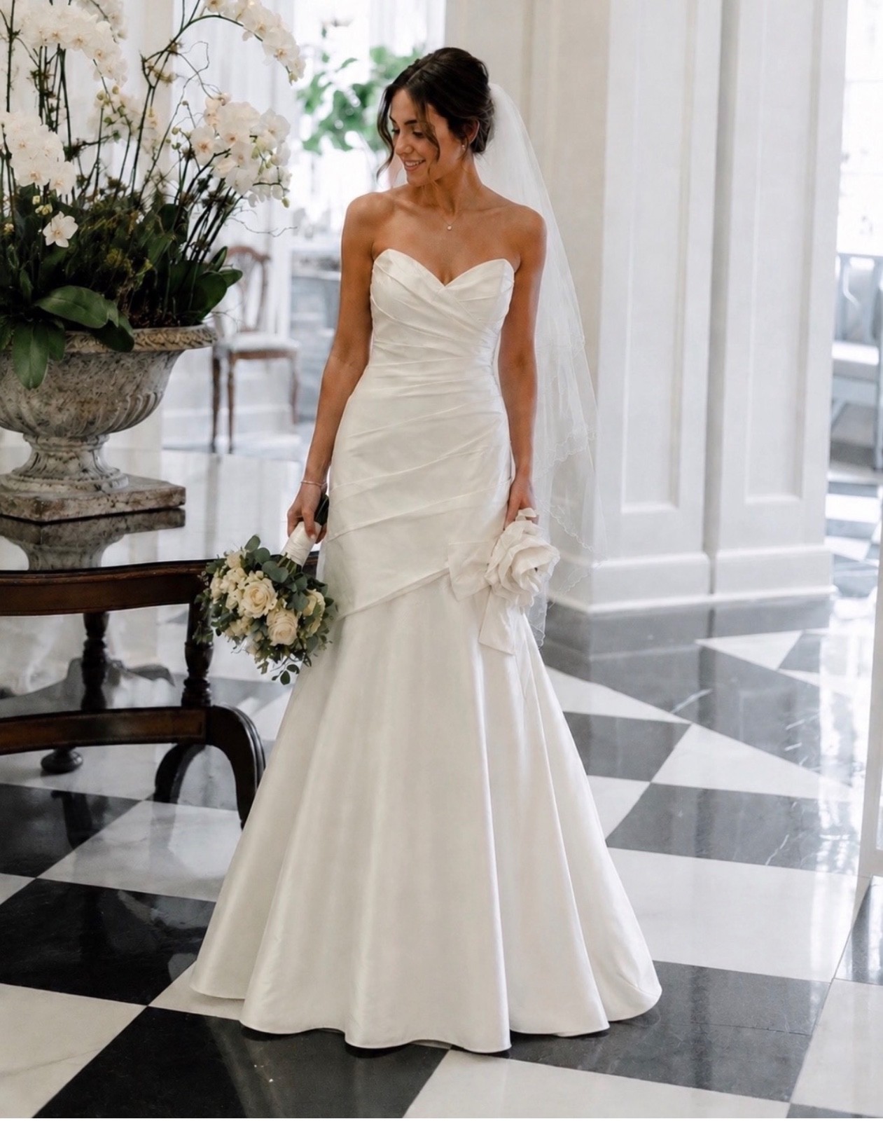 NWT Nouvelle Amsale R101T Ivory Wedding Gown | Size 10 | Retail $2,600