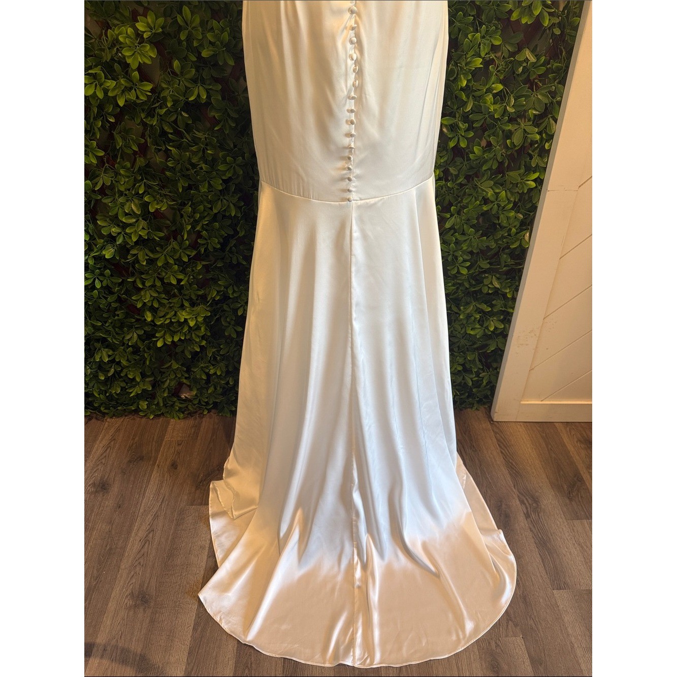 Eternity Together White Satin Halter Mermaid Maxi Dress